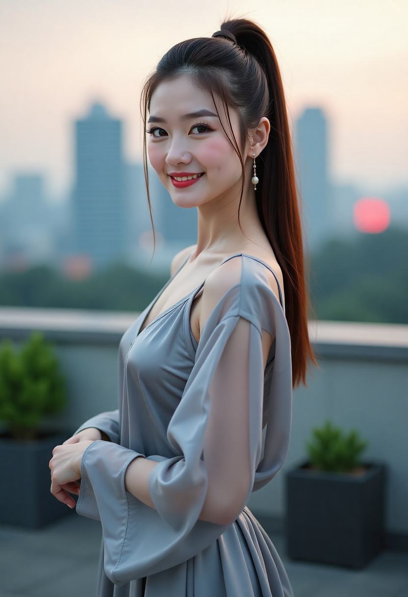 青年摄影师春日外景拍摄现场